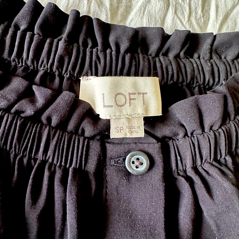 LOFT black summer dress - Size Petite Small - Picture 2 of 9